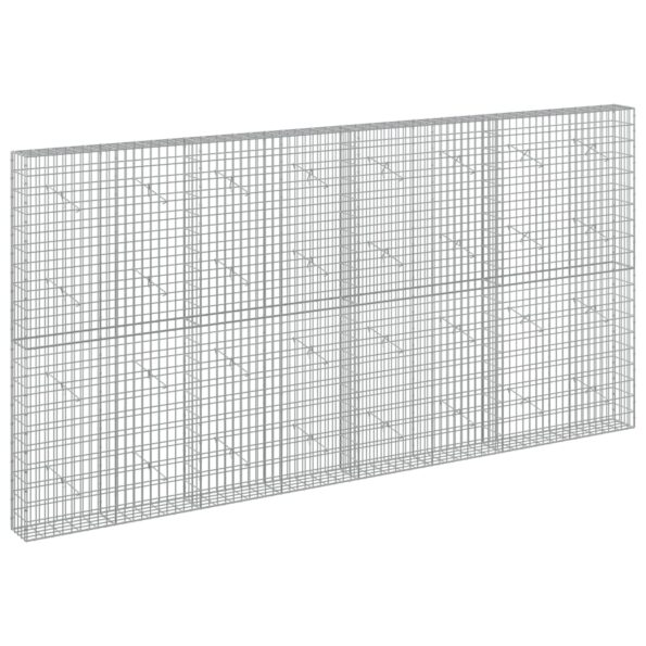 vidaXL Gabión s drôtom 5 mm a sieťou 5x10 cm 400x20x200 cm – Obrázok 2