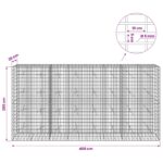 vidaXL Gabión s drôtom 5 mm a sieťou 5x10 cm 400x20x200 cm – Obrázok 6