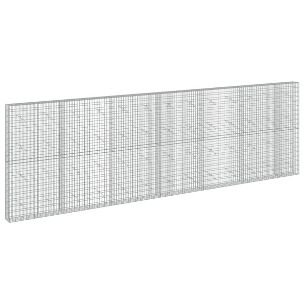 vidaXL Gabión s drôtom 5 mm a sieťou 5x10 cm 650x20x200 cm – Obrázok 2