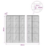 vidaXL Gabión s drôtom 5 mm a sieťou 5x10 cm 650x20x200 cm – Obrázok 6
