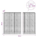 vidaXL Gabión s drôtom 5 mm a sieťou 5x10 cm 700x20x200 cm – Obrázok 6