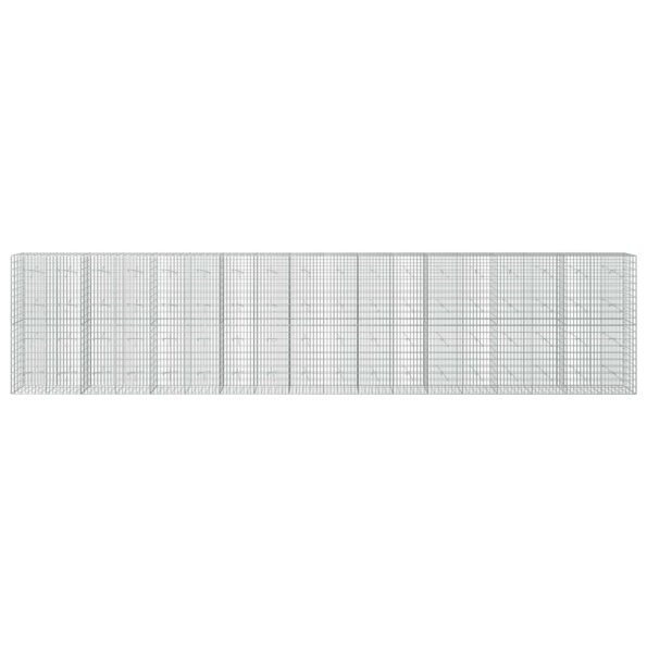 vidaXL Gabión s drôtom 5 mm a sieťou 5x10 cm 900x20x200 cm – Obrázok 3