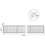vidaXL Gabión s drôtom 5 mm a sieťou 5x10 cm 700x30x50 cm – Obrázok 6