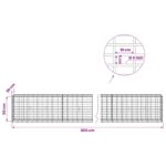 vidaXL Gabión s drôtom 5 mm a sieťou 5x10 cm 800x30x50 cm – Obrázok 6
