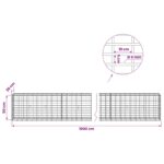 vidaXL Gabión s drôtom 5 mm a sieťou 5x10 cm 1000x30x50 cm – Obrázok 6