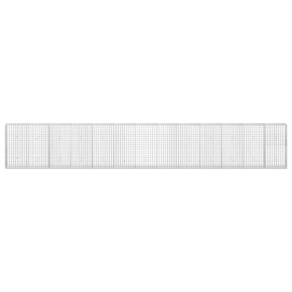 vidaXL Gabión s drôtom 5 mm a sieťou 5x10 cm 650x30x100 cm – Obrázok 3