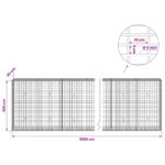 vidaXL Gabión s drôtom 5 mm a sieťou 5x10 cm 1000x30x100 cm – Obrázok 6