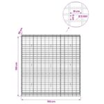 vidaXL Gabión s drôtom 5 mm a sieťou 5x10 cm 150x30x150 cm – Obrázok 6