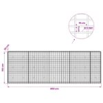 vidaXL Gabión s drôtom 5 mm a sieťou 5x10 cm 450x30x150 cm – Obrázok 6