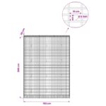 vidaXL Gabión s drôtom 5 mm a sieťou 5x10 cm 150x30x200 cm – Obrázok 6