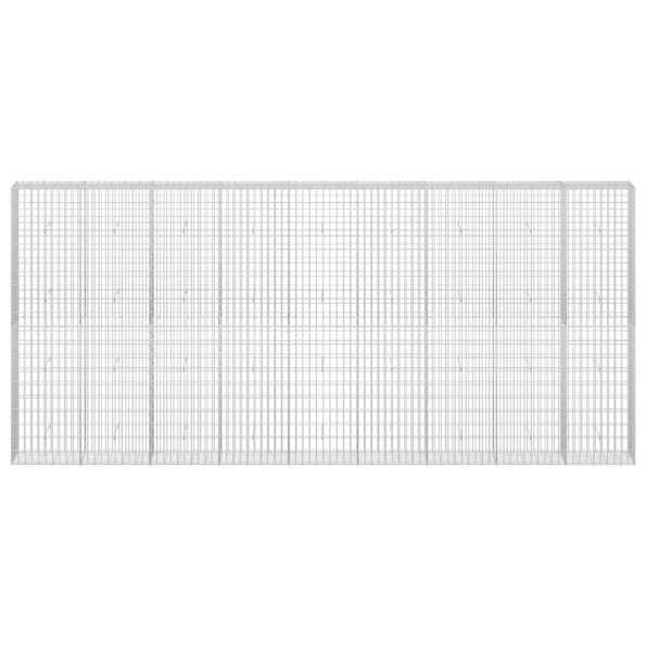 vidaXL Gabión s drôtom 5 mm a sieťou 5x10 cm 450x30x200 cm – Obrázok 3