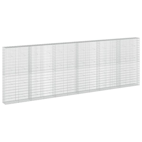 vidaXL Gabión s drôtom 5 mm a sieťou 5x10 cm 600x30x200 cm – Obrázok 2