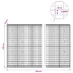 vidaXL Gabión s drôtom 5 mm a sieťou 5x10 cm 800x30x200 cm – Obrázok 6