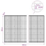 vidaXL Gabión s drôtom 5 mm a sieťou 5x10 cm 1200x30x200 cm – Obrázok 6