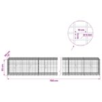 vidaXL Gabión s drôtom 5 mm a sieťou 5x10 cm 700x50x50 cm – Obrázok 6