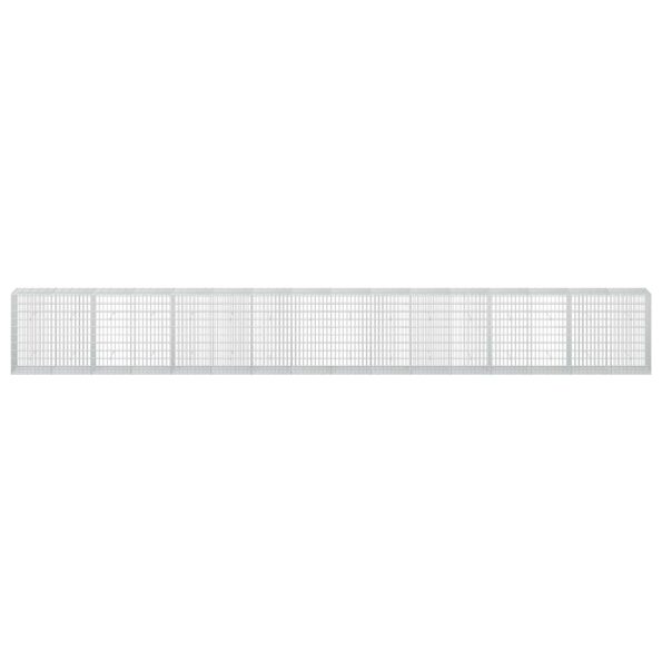 vidaXL Gabión s drôtom 5 mm a sieťou 5x10 cm 800x50x100 cm – Obrázok 3