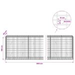 vidaXL Gabión s drôtom 5 mm a sieťou 5x10 cm 800x50x100 cm – Obrázok 6