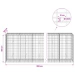 vidaXL Gabión s drôtom 5 mm a sieťou 5x10 cm 950x50x100 cm – Obrázok 6