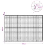 vidaXL Gabión s drôtom 5 mm a sieťou 5x10 cm 300x50x200 cm – Obrázok 6