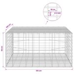 vidaXL Gabión s drôtom 5 mm a sieťou 5x10 cm 100x100x50 cm – Obrázok 6