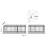 vidaXL Gabión s drôtom 5 mm a sieťou 5x10 cm 700x100x50 cm – Obrázok 6