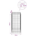 vidaXL Gabión s drôtom 5 mm a sieťou 5x10 cm 50x100x100 cm – Obrázok 6