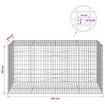 vidaXL Gabión s drôtom 5 mm a sieťou 5x10 cm 200x100x100 cm – Obrázok 6
