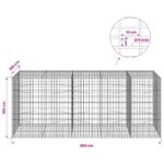 vidaXL Gabión s drôtom 5 mm a sieťou 5x10 cm 250x100x100 cm – Obrázok 6
