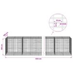 vidaXL Gabión s drôtom 5 mm a sieťou 5x10 cm 500x100x100 cm – Obrázok 6