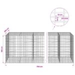 vidaXL Gabión s drôtom 5 mm a sieťou 5x10 cm 750x100x100 cm – Obrázok 6