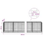 vidaXL Gabión s drôtom 5 mm a sieťou 5x10 cm 800x100x100 cm – Obrázok 6