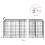 vidaXL Gabión s drôtom 5 mm a sieťou 5x10 cm 850x100x100 cm – Obrázok 6