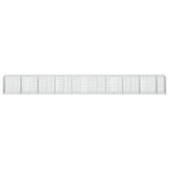 vidaXL Gabión s drôtom 5 mm a sieťou 5x10 cm 950x100x100 cm – Obrázok 3