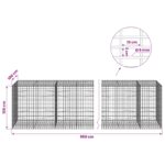 vidaXL Gabión s drôtom 5 mm a sieťou 5x10 cm 950x100x100 cm – Obrázok 6