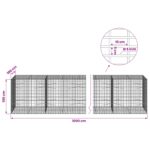 vidaXL Gabión s drôtom 5 mm a sieťou 5x10 cm 1000x100x100 cm – Obrázok 6