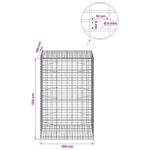vidaXL Gabión s drôtom 5 mm a sieťou 5x10 cm 100x100x150 cm – Obrázok 6