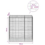 vidaXL Gabión s drôtom 5 mm a sieťou 5x10 cm 150x100x150 cm – Obrázok 6