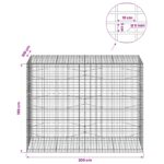 vidaXL Gabión s drôtom 5 mm a sieťou 5x10 cm 200x100x150 cm – Obrázok 6