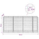vidaXL Gabión s drôtom 5 mm a sieťou 5x10 cm 350x100x150 cm – Obrázok 6