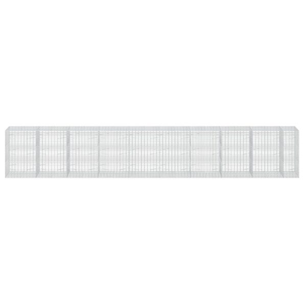 vidaXL Gabión s drôtom 5 mm a sieťou 5x10 cm 950x100x150 cm – Obrázok 3