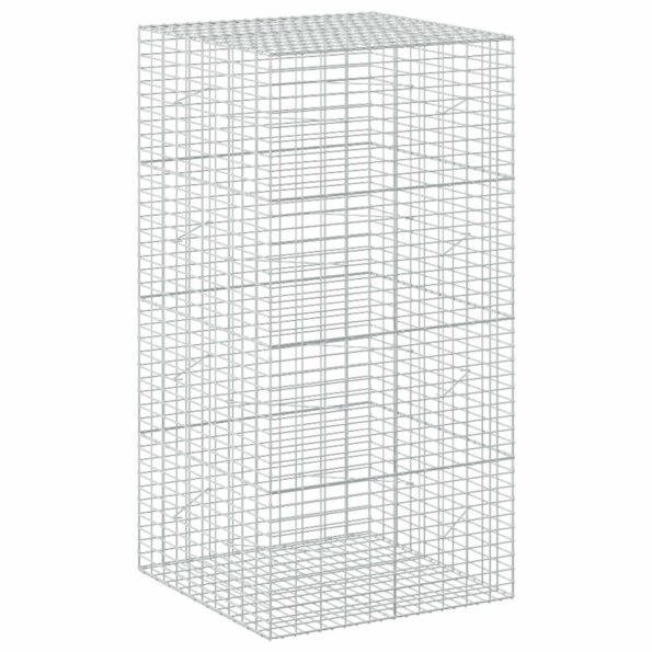 vidaXL Gabión s drôtom 5 mm a sieťou 5x10 cm 100x100x200 cm – Obrázok 2