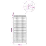 vidaXL Gabión s drôtom 5 mm a sieťou 5x10 cm 100x100x200 cm – Obrázok 6
