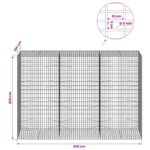 vidaXL Gabión s drôtom 5 mm a sieťou 5x10 cm 300x100x200 cm – Obrázok 6