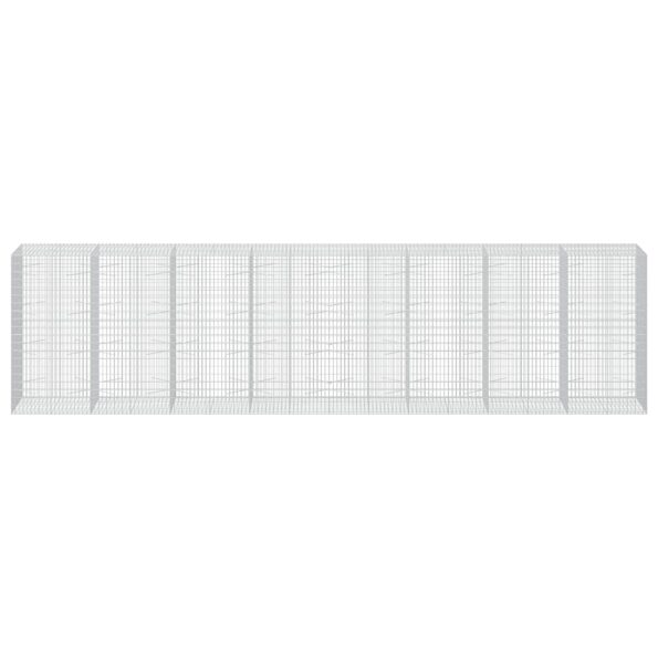vidaXL Gabión s drôtom 5 mm a sieťou 5x10 cm 800x100x200 cm – Obrázok 3