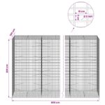 vidaXL Gabión s drôtom 5 mm a sieťou 5x10 cm 800x100x200 cm – Obrázok 6