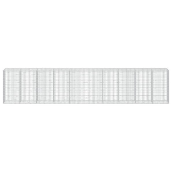 vidaXL Gabión s drôtom 5 mm a sieťou 5x10 cm 1000x100x200 cm – Obrázok 3