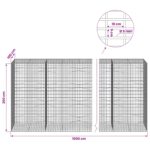 vidaXL Gabión s drôtom 5 mm a sieťou 5x10 cm 1000x100x200 cm – Obrázok 6