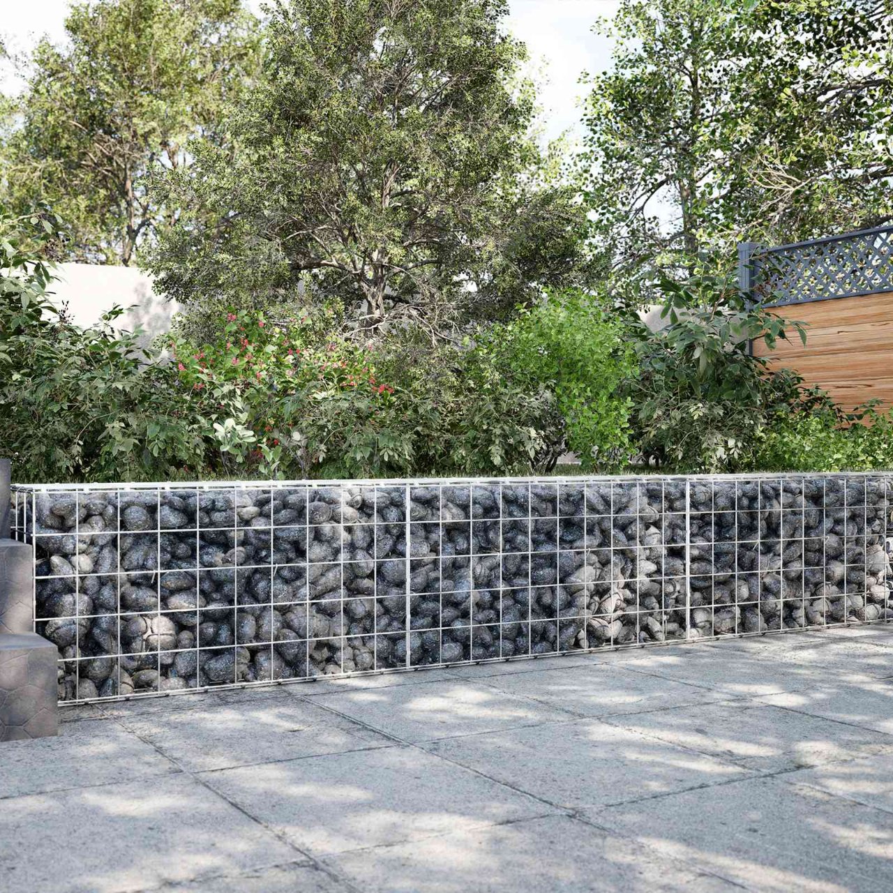 3464903_1.jpg vidaXL Gabión s drôtom 5 mm a sieťou 10x10 cm 250x10x50 cm – Obrázok 1