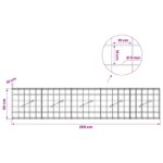 vidaXL Gabión s drôtom 5 mm a sieťou 10x10 cm 250x10x50 cm – Obrázok 6