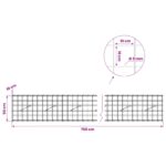 vidaXL Gabión s drôtom 5 mm a sieťou 10x10 cm 700x10x50 cm – Obrázok 6